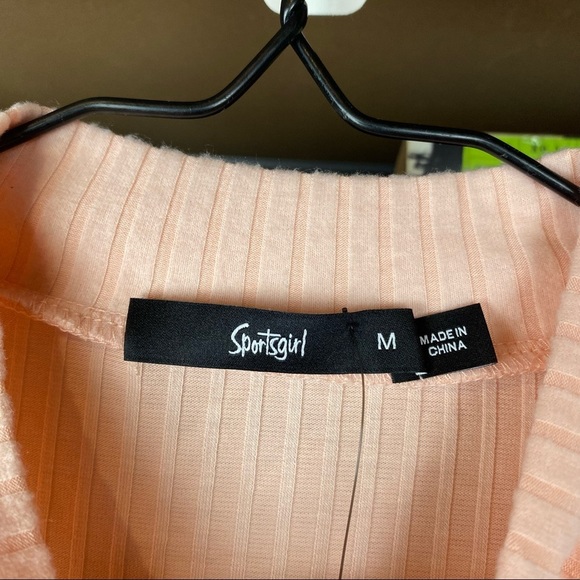 Women's Sportsgirl Size M Blush Pink Casual Long Sleeve Pullover Bubble Blouse - Picture 3 of 6